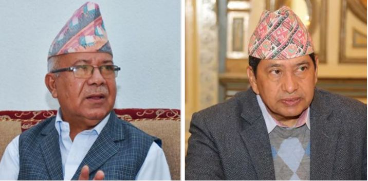 नेकपा एसका अध्यक्ष नेपाल र उपप्रधानमन्त्री श्रेष्ठबीच भेटवार्ता