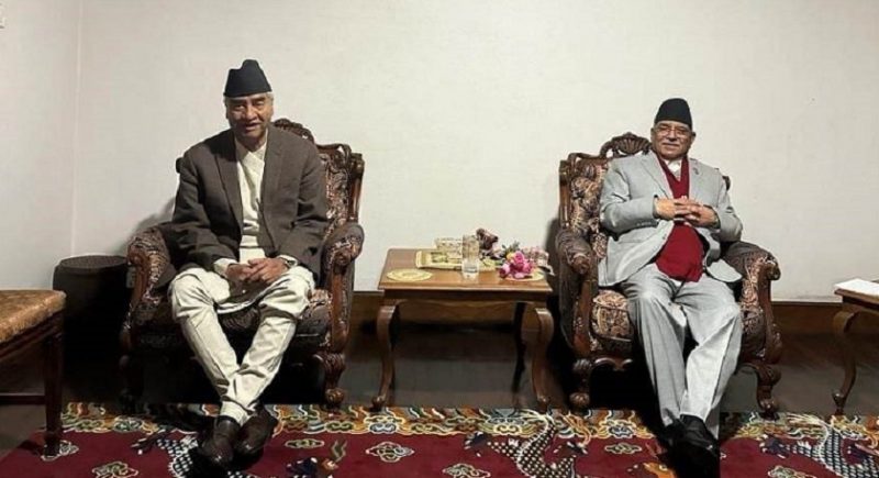 प्रधानमन्त्री प्रचण्ड र सभापति देउवाबीच भेटवार्ता