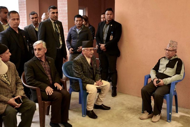 माधव नेपाललाई समवेदना दिन अध्यक्ष ओली शङ्खमूलमा