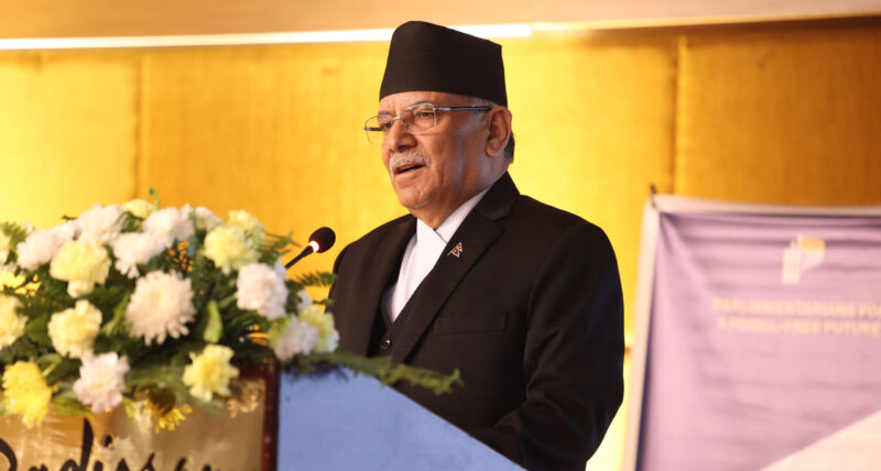नेपालले जलवायु परिवर्तनको प्रत्यक्ष प्रभाव भोग्नु परेको छ : प्रधानमन्त्री प्रचण्ड