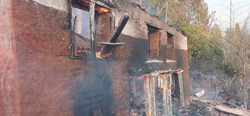 धारापानीमा भीषण आगलागी