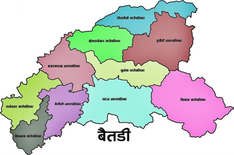 बैतडीका छ स्थानीय तह बाढीपहिरोको उच्च जोखिममा