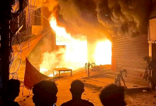 बरहथवा बजारको किराना पसलमा आगलागी